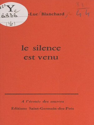 cover image of Le silence est venu